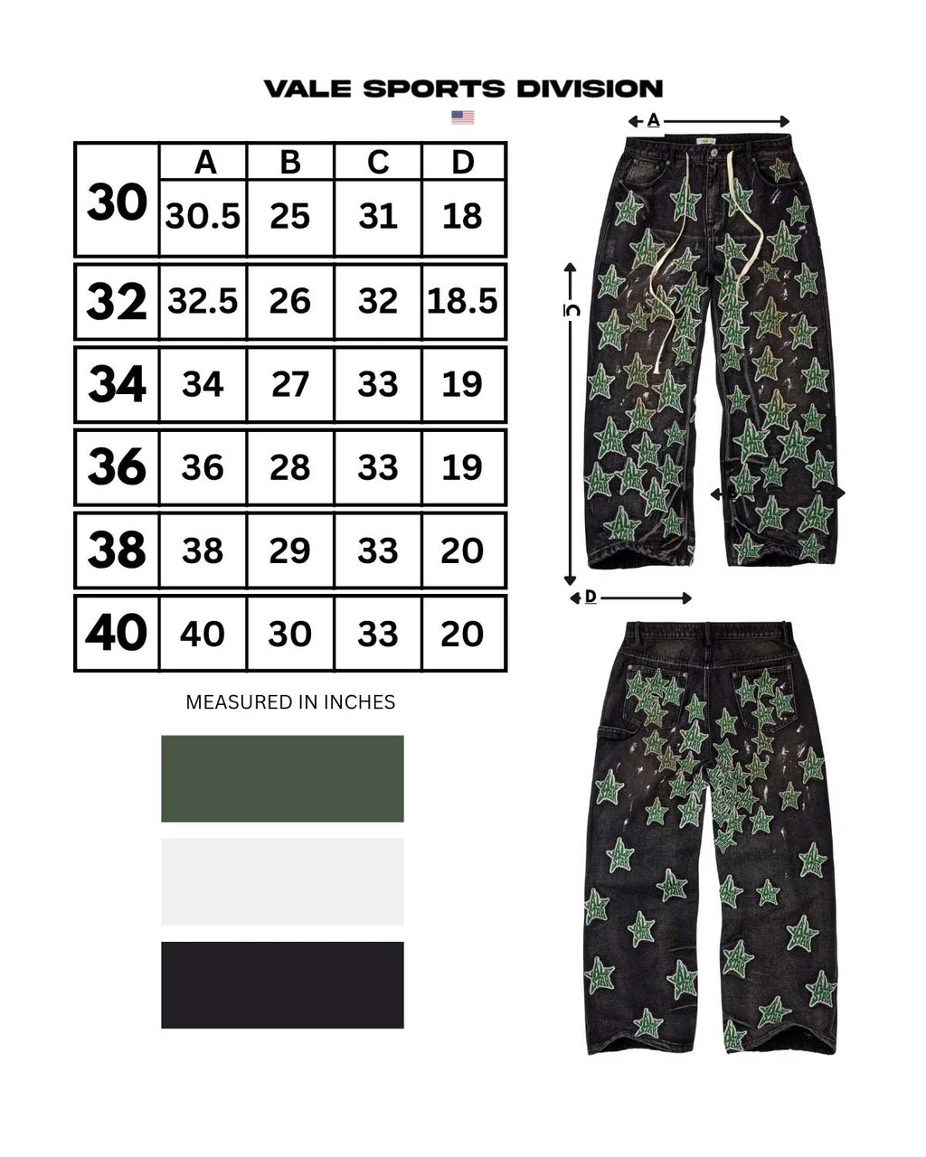 Vale Forever Starfall Denim Pants — Black