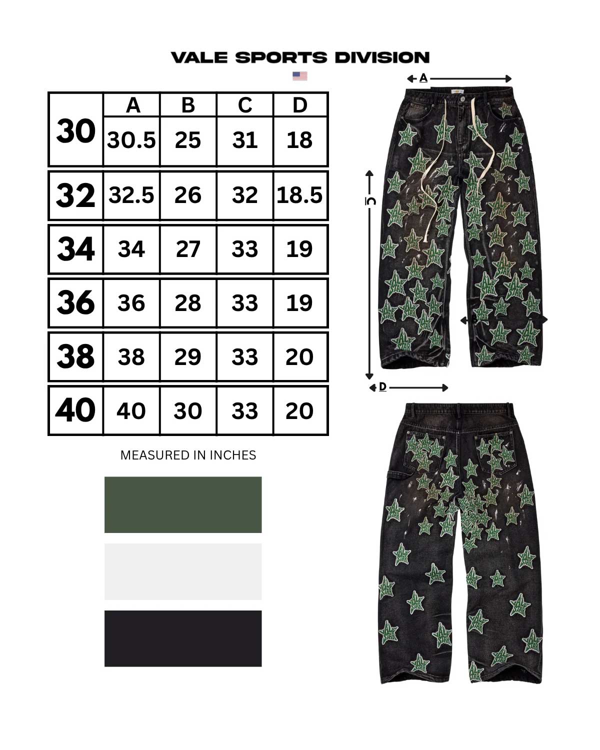 Vale Forever Starfall Denim Pants — Black