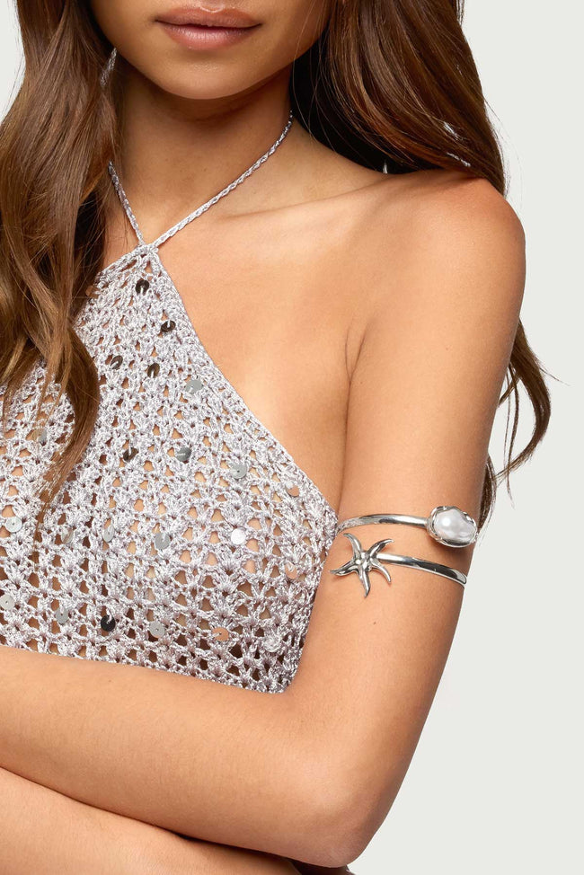 Pearly Sea Star Arm Cuff Hover Image