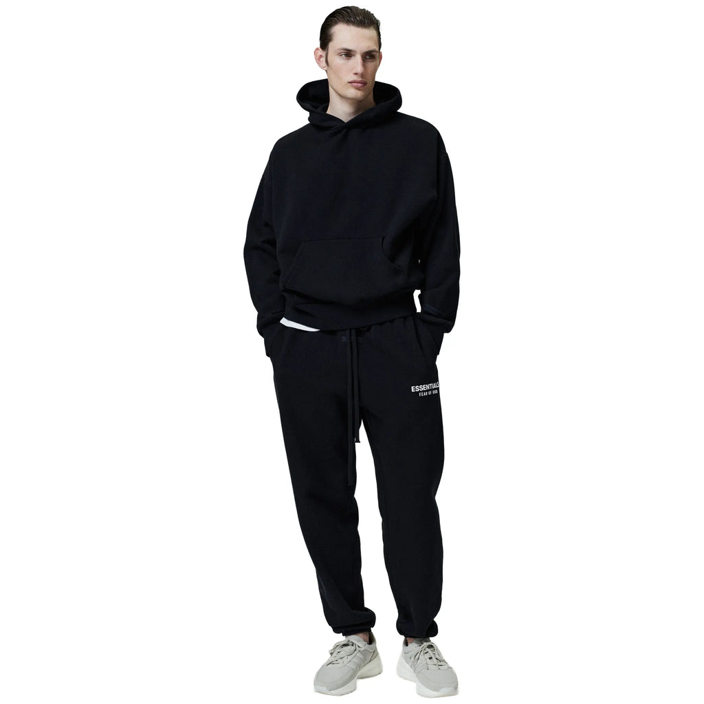 Fear Of God Essentials Classic Jet Black Hoodie (SS25)