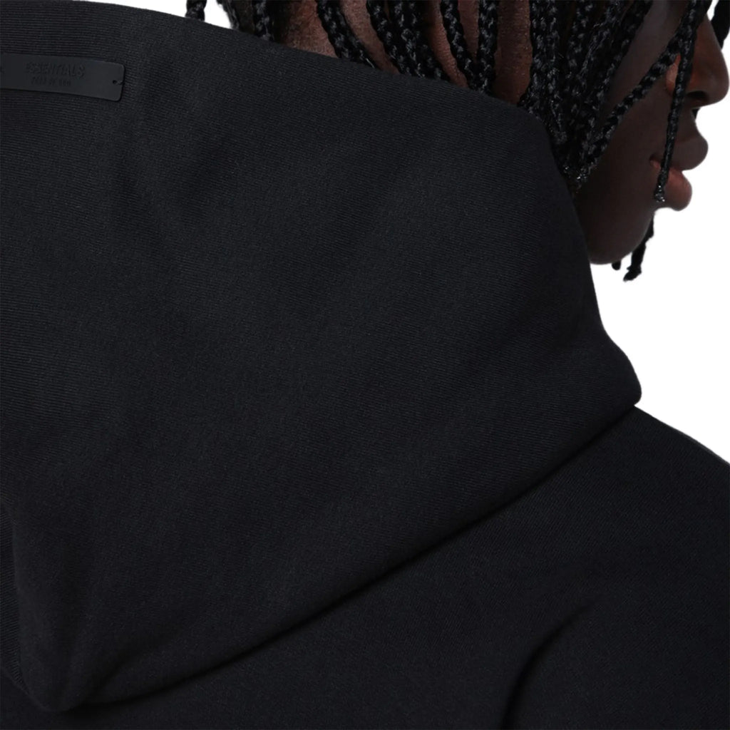 Fear Of God Essentials Heavy Fleece Black Zip-Up Hoodie (FW24)