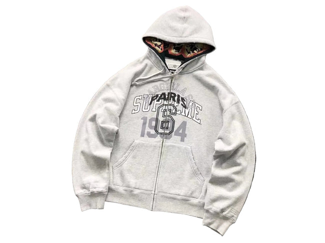 Supreme x Margiela Paris 1994 Zip Hoodie & Sweatpants Set – Light Grey Main Image