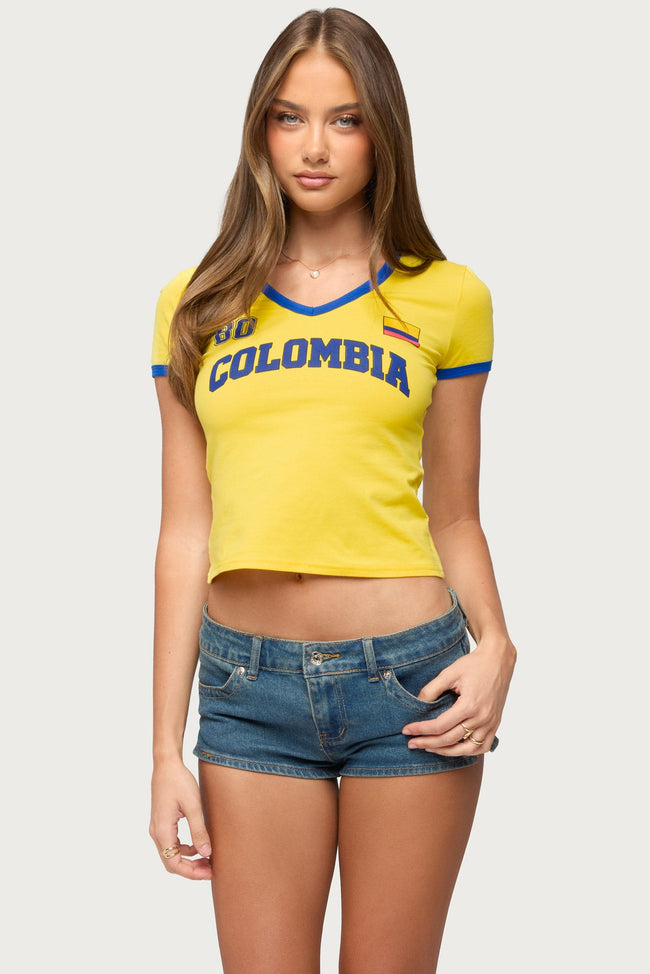 Colombia 08 V Neck T Shirt Main Image