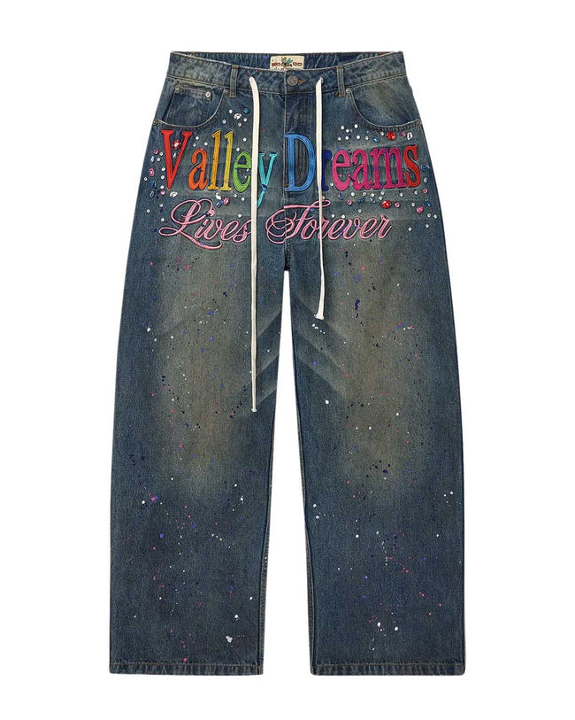 Vale Forever Ice Cream Denim Pants — Blue Hover Image